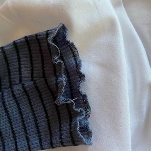 striped tightly fitted long sleeve shirt